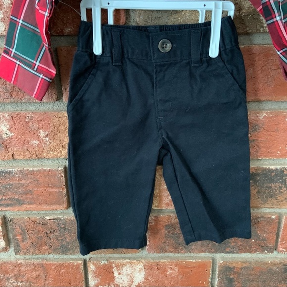 Carter’s Red & Green Plaid Bow tie Outfit Set - Picture 6 of 8